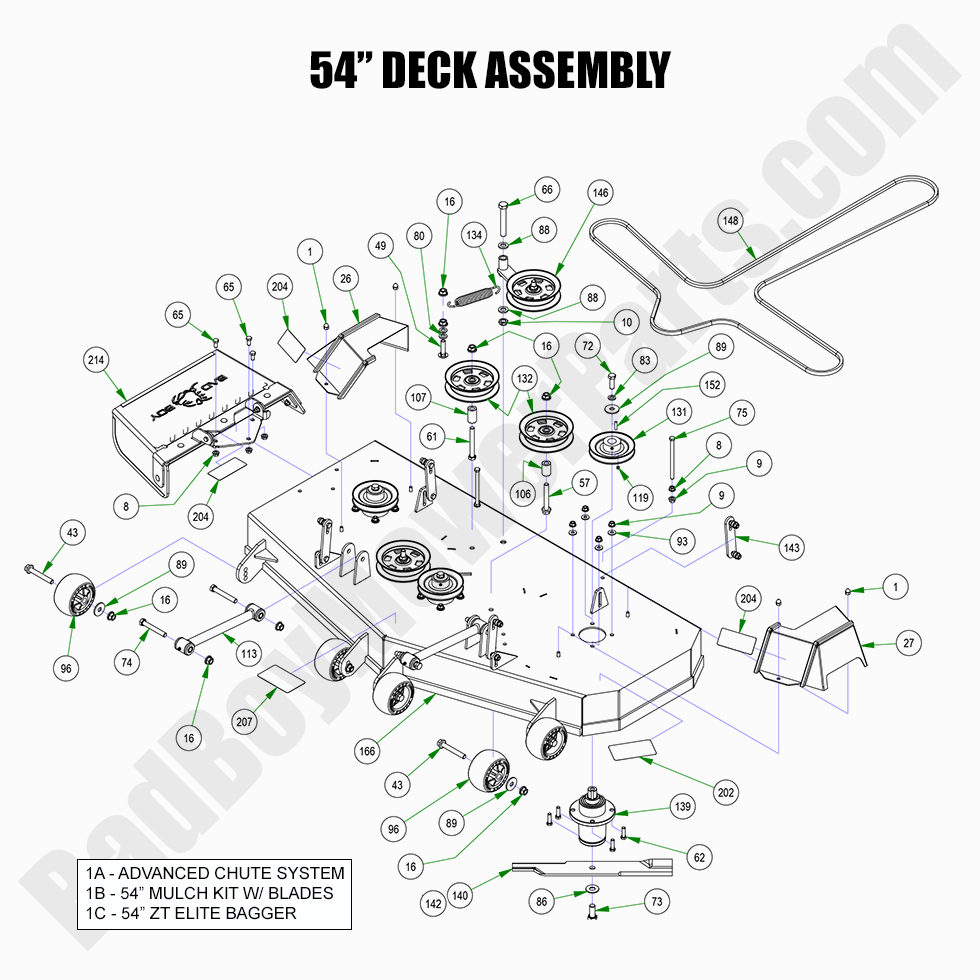 2963 - Bad Boy Mower Parts Lookup > 2022 > ZT Elite > 54\" Deck Assembly